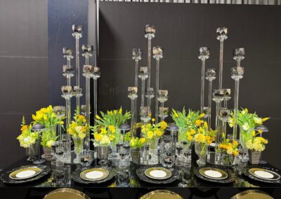 Yellow flowers centerpiece