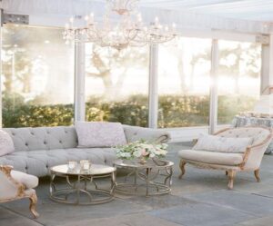Couples often choose couch seating for
