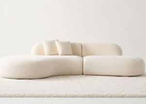WHITE VELVET SOFA